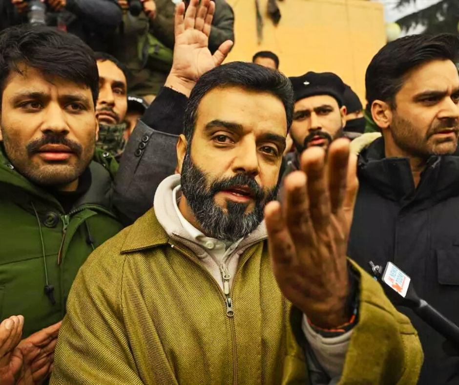 MP Ruhullah Mehdi Leads Protest Outside CM’s Residence Against J&K Reservation Policy