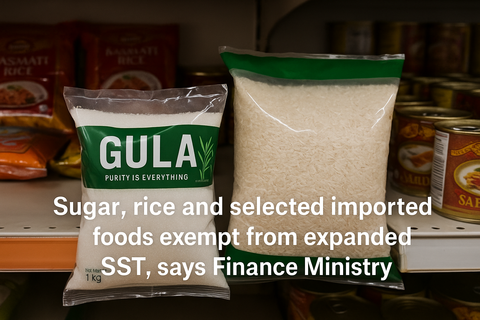 Sugar, Rice, and Other Essentials Remain Tax-Free Under New SST, Says Finance Ministry — A Relief for Malaysian Families