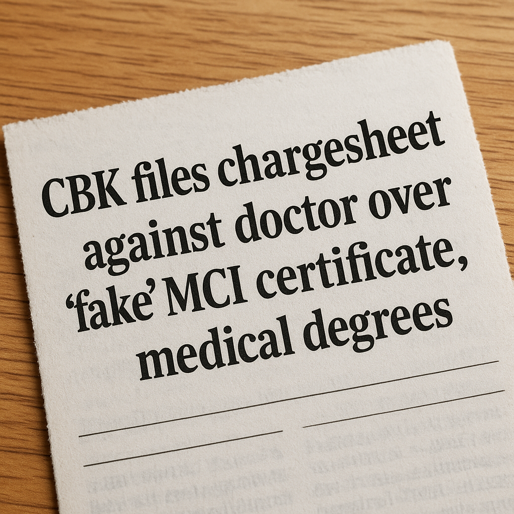 Fake Degrees Real Consequences Srinagar Man Faces Charges for Forged Medical Credentials