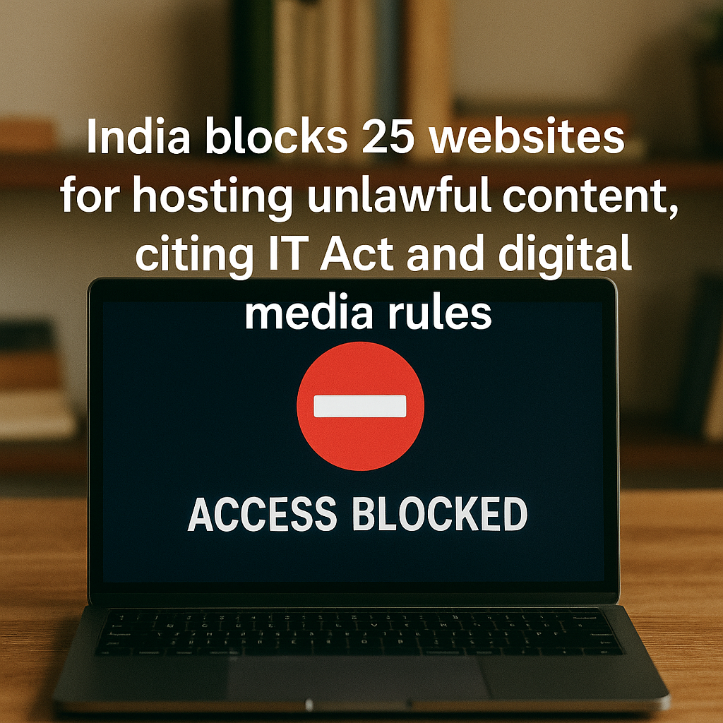 India Takes a Stand: 25 Websites Blocked to Protect Digital Decency and Law