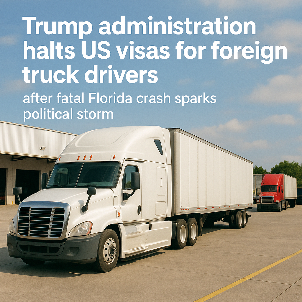Trump Administration Suspends Visas for Foreign Truck Drivers After Fatal Crash Stirs National Debate
