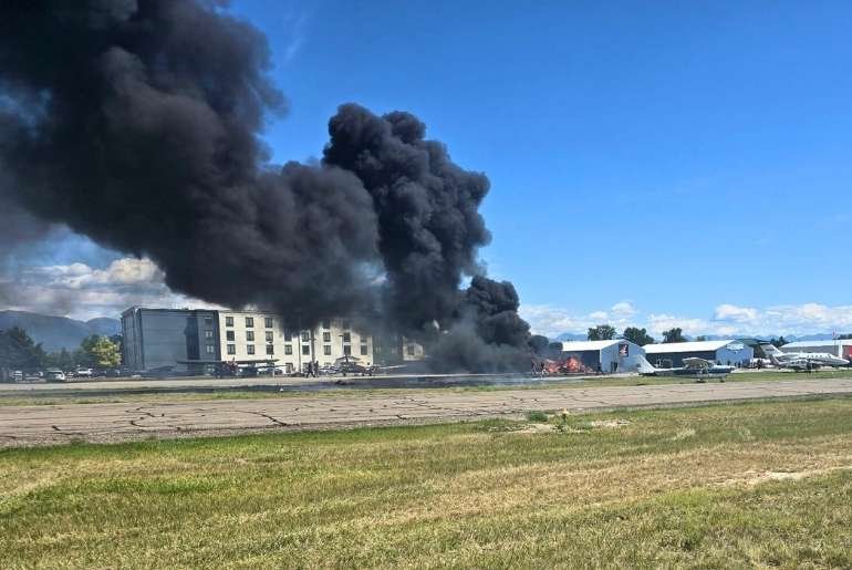 Small Plane Crash in Montana Sparks Massive Fire — But Miraculously, No Lives Lost